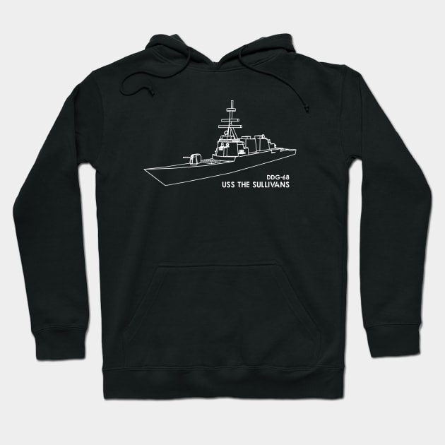 USS The Sullivans (DDG-68) Hoodie by Arassa Army